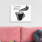 Koffiepauze Canvas Afdruk (Insitu (Woonkamer))