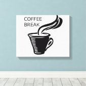 Koffiepauze Canvas Afdruk (Insitu (Houten vloer))
