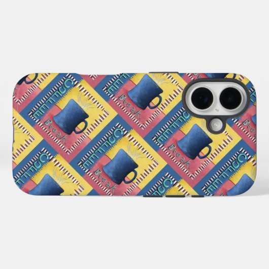 Koffiepauze Case-Mate iPhone Case (Achterkant (horizontaal))