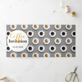 Koffiepauze. Drieluik Uitnodiging