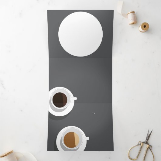 Koffiepauze. Drieluik Uitnodiging (Binnen)