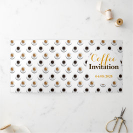 Koffiepauze. Drieluik Uitnodiging