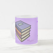 Koffiepauze en boeken, afgewerkte koffie-Mok Matglas Koffiemok (Voorkant links)