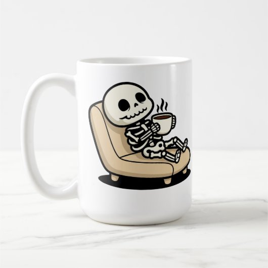 Koffiepauze – Grimmige Oogstman Donkere Humor Koff Koffiemok (Links)