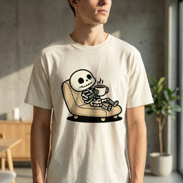 Koffiepauze – Grimmige Oogstman Donkere Humor Koff T-shirt