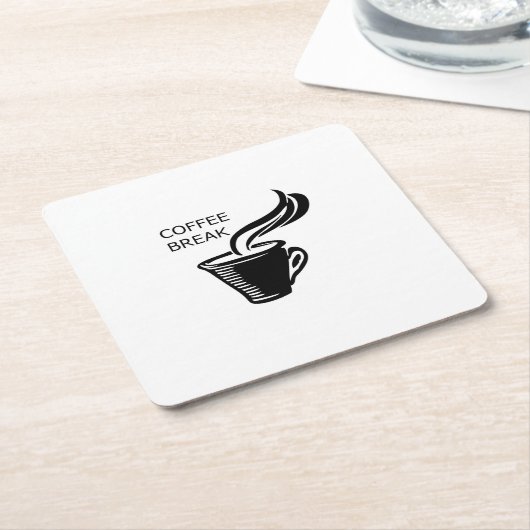 Koffiepauze Kartonnen Onderzetters (Schuin)