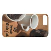 Koffiepauze (kat) iPhone/iPad draagtas van RoseWri Case-Mate iPhone Case (Achterkant (Horizontaal))