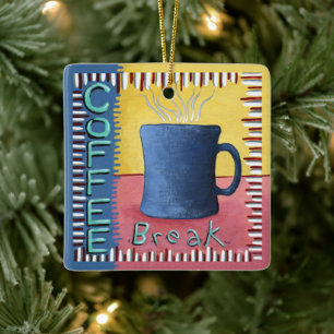 Koffiepauze Keramisch Ornament