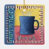 Koffiepauze Keramisch Ornament (Achterkant)