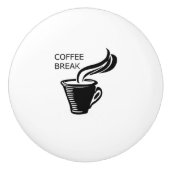 Koffiepauze Keramische Knop (Voorkant)