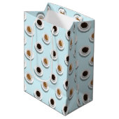 Koffiepauze. medium geschenkzak cadeauzakje (Voorkant Gekanteld)