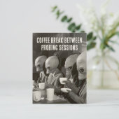 Koffiepauze met pauze van Alien Abduction Briefkaart (Staand voorkant)