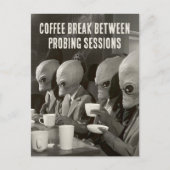 Koffiepauze met pauze van Alien Abduction Briefkaart (Voorkant)