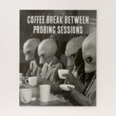 Koffiepauze met pauze van Alien Abduction Legpuzzel (Verticaal)