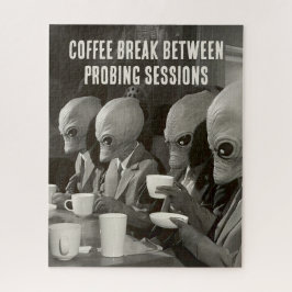 Koffiepauze met pauze van Alien Abduction Legpuzzel