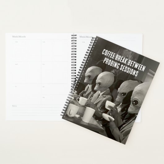 Koffiepauze met pauze van Alien Abduction Planner (Display)