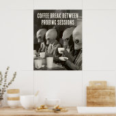 Koffiepauze met pauze van Alien Abduction Poster (Keuken)