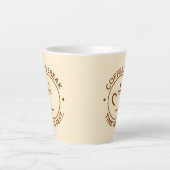 ☕ Koffiepauze Minimal Beige Modern Café ☕ Latte Mok (Voorkant)