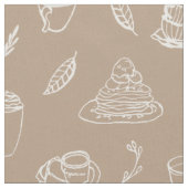Koffiepauze Mocha Brown Stof (Close Up)