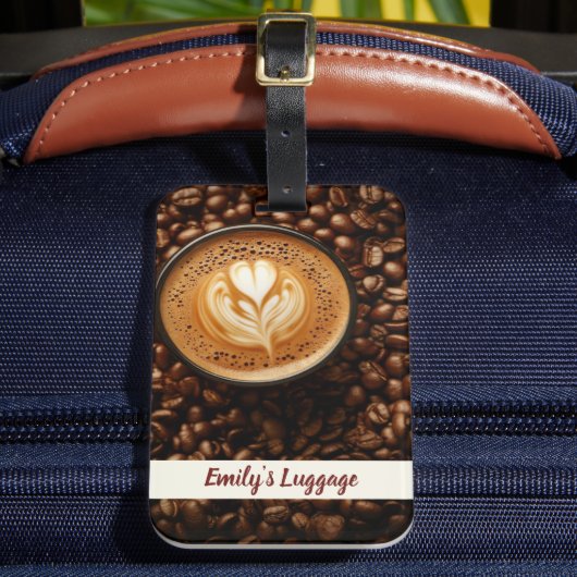 Koffiepauze naam bagagelabel (Voorkant Insitu 2)