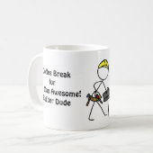 Koffiepauze! Oud Man Geweldige! Bouwer Koffiemok (Voorkant links)