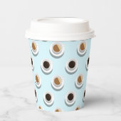 Koffiepauze. Papieren Bekers (Voorkant)