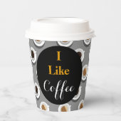 Koffiepauze. Papieren Bekers (Voorkant)