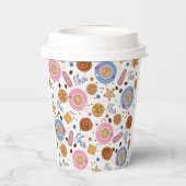 Koffiepauze Papierkop Papieren Bekers (Achterkant)