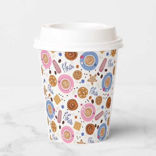 Koffiepauze Papierkop Papieren Bekers (Achterkant)