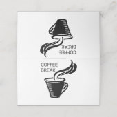 Koffiepauze Plaatskaartje (Buitenkant ongevouwen)