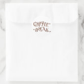 Koffiepauze Ronde Sticker (Tas)