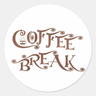 Koffiepauze Ronde Sticker