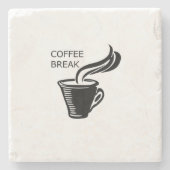 Koffiepauze Stenen Onderzetter (Voorkant)