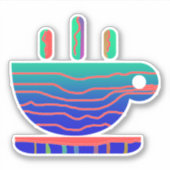 Koffiepauze Sticker (Voorkant)