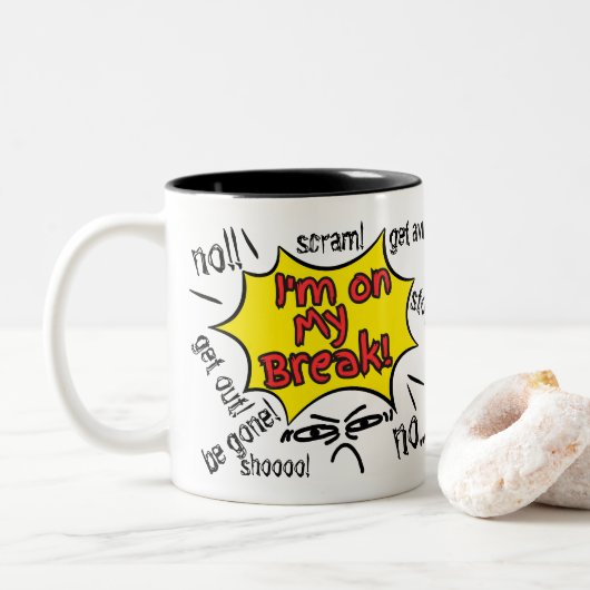 Koffiepauze Tweekleurige Koffiemok (Met donut)