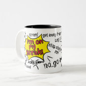 Koffiepauze Tweekleurige Koffiemok (Voorkant links)