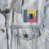 Koffiepauze Vierkante Button 5,1 Cm (In situ)