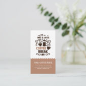 Koffiepauze-visitekaartje Visitekaartje (Staand voorkant)