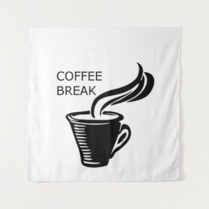 Koffiepauze Wandkleed