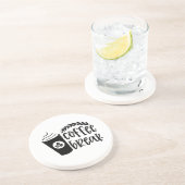 Koffiepauze Zandsteen Onderzetter (Zijkant)