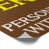 Koffiepersoon Personen Funny Poster Sign (Hoek)