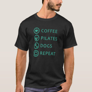 Koffiepilaren Honden herhalen cafeïne-pakket T-shirt