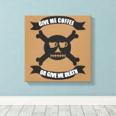 Koffiepiraat Schedel en Kruisbeenderen Print (Insitu (Houten vloer))