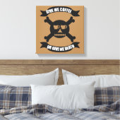 Koffiepiraat Schedel en Kruisbeenderen Print (Insitu (Slaapkamer))