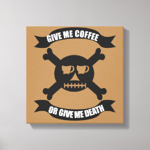 Koffiepiraat Schedel en Kruisbeenderen Print