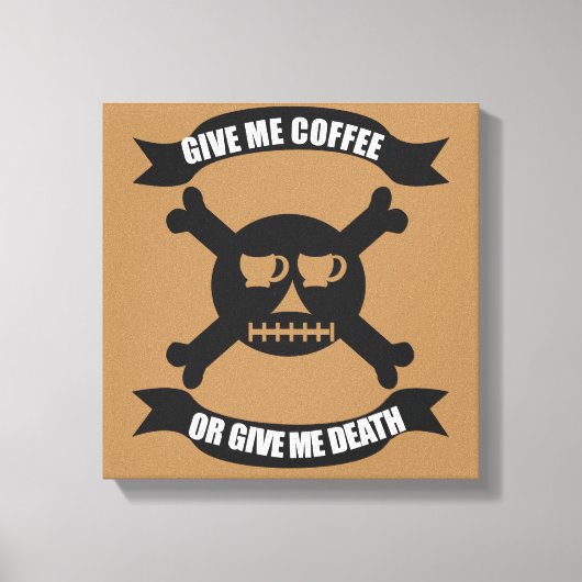 Koffiepiraat Schedel en Kruisbeenderen Print (Voorkant)