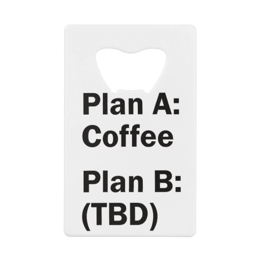 Koffieplan Creditkaart Flessenopener (Voorkant)