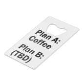 Koffieplan Creditkaart Flessenopener (Achterkant Gekanteld)