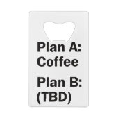 Koffieplan Creditkaart Flessenopener (Achterkant)
