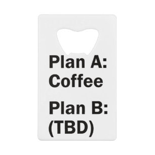 Koffieplan Creditkaart Flessenopener